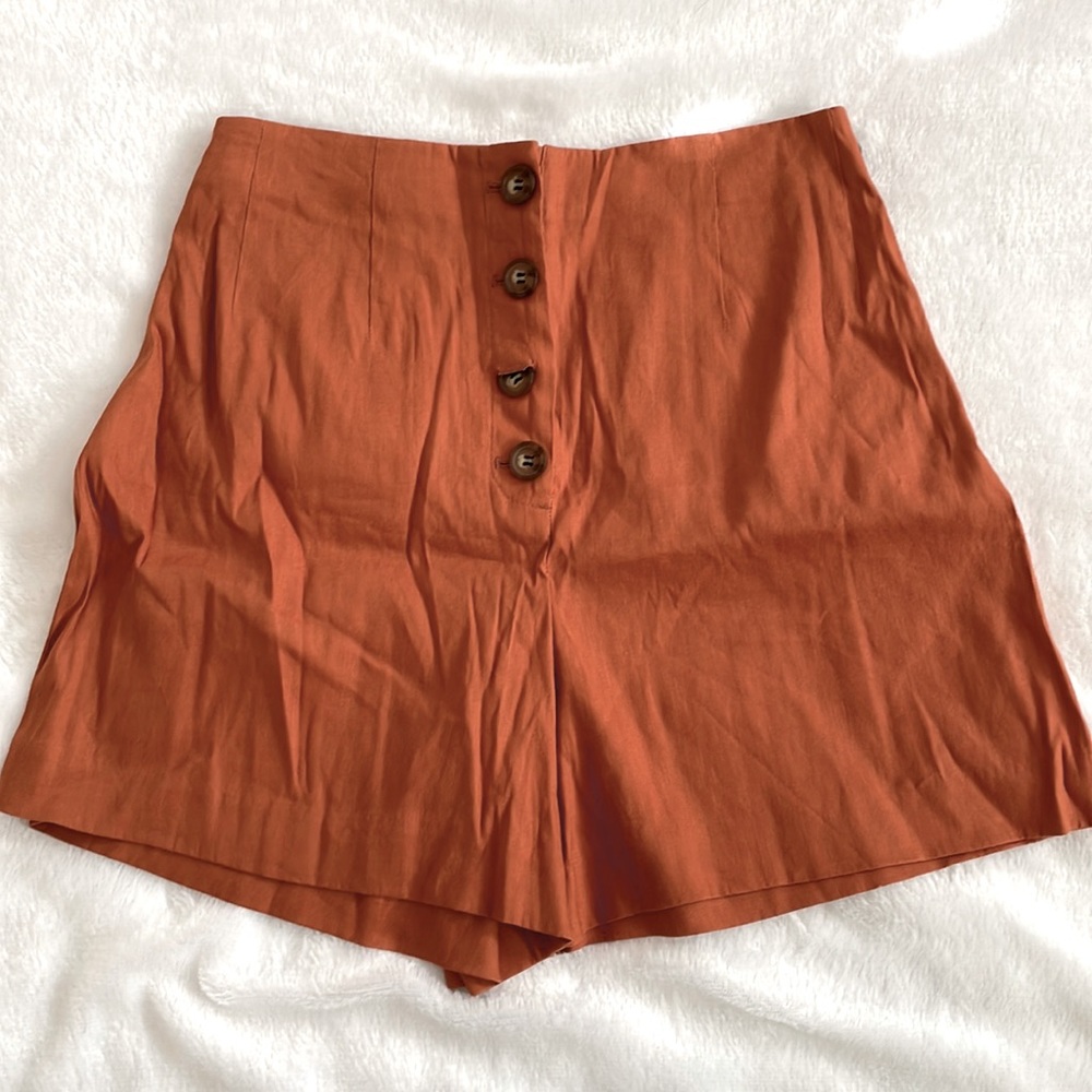 Keith Orange High Waisted Shorts Size SM